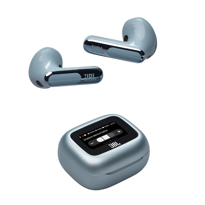 JBL Live Flex 3 - Blue - True wireless noise-cancelling open-stick earbuds - Detailshot 6 image number null